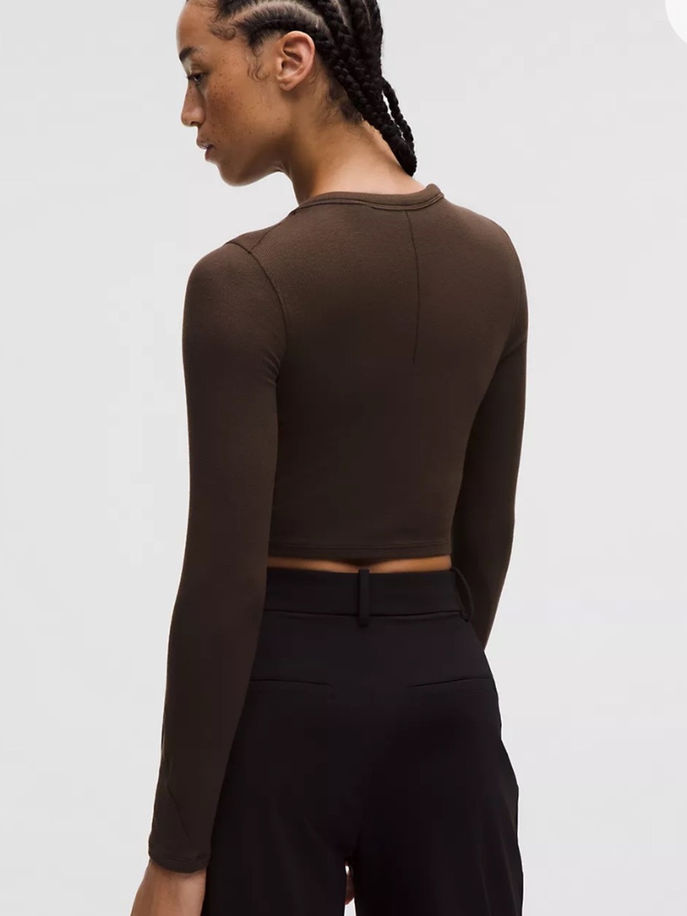 Lululemon soft Hold Tight Straight-Hem Cropped Long-Sleeve Shirt